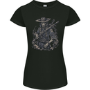 Rebel Zombie Soldier Demon Army Malitia Womens Petite Cut T-Shirt Black