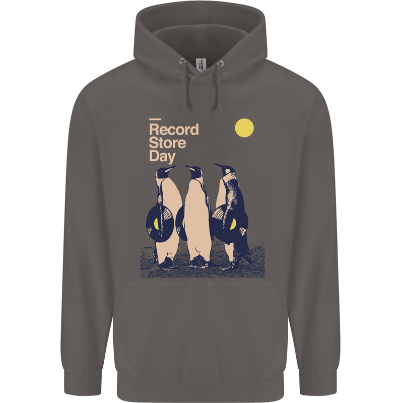 Record Store Day Vinyl Music Turntable Decks DJ Mens 80% Cotton Hoodie Charcoal