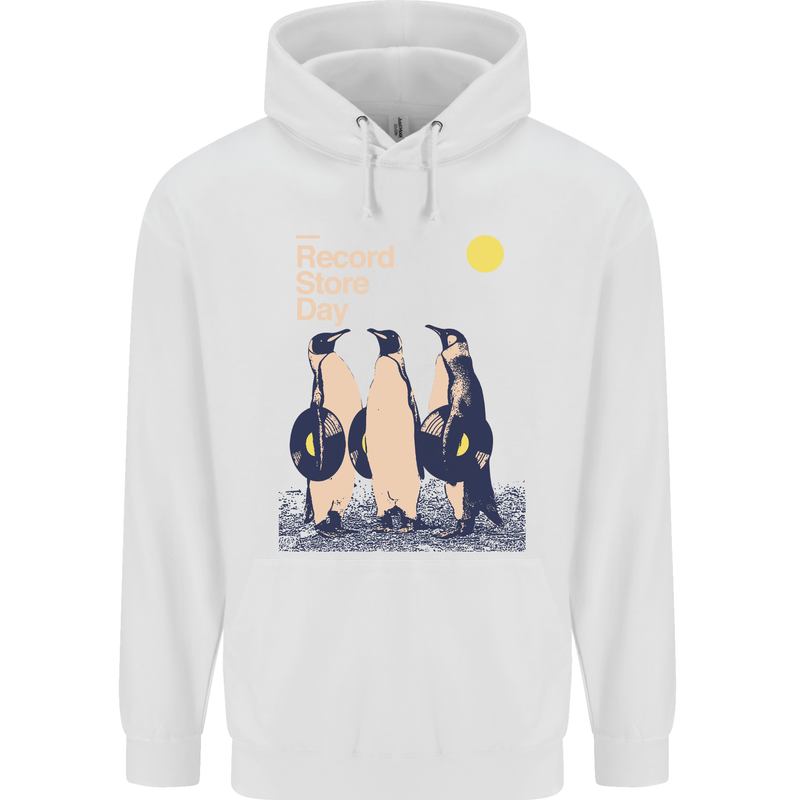 Record Store Day Vinyl Music Turntable Decks DJ Mens 80% Cotton Hoodie White