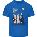 Record Store Day Vinyl Music Turntable Decks DJ Mens Cotton T-Shirt Tee Top Royal Blue