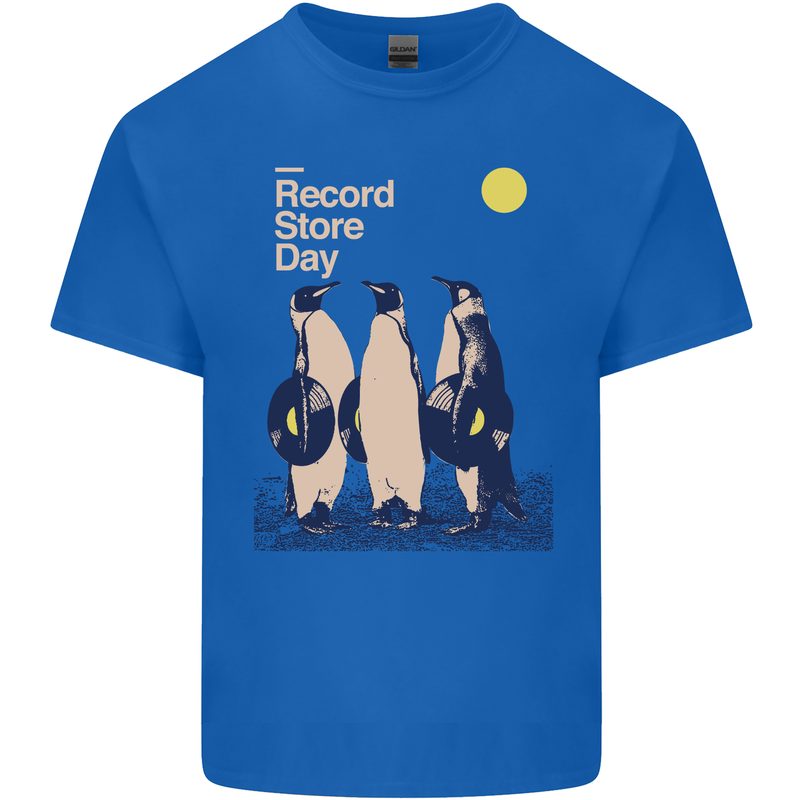 Record Store Day Vinyl Music Turntable Decks DJ Mens Cotton T-Shirt Tee Top Royal Blue