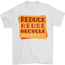 Recycle Reuse Climate Change Environment Mens T-Shirt 100% Cotton White