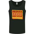 Recycle Reuse Climate Change Environment Mens Vest Tank Top Black
