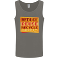 Recycle Reuse Climate Change Environment Mens Vest Tank Top Charcoal