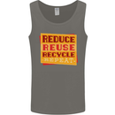 Recycle Reuse Climate Change Environment Mens Vest Tank Top Charcoal