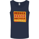 Recycle Reuse Climate Change Environment Mens Vest Tank Top Navy Blue