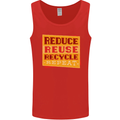 Recycle Reuse Climate Change Environment Mens Vest Tank Top Red