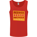 Recycle Reuse Climate Change Environment Mens Vest Tank Top Red