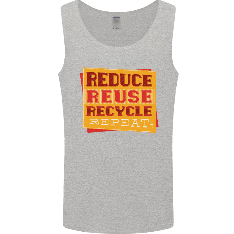 Recycle Reuse Climate Change Environment Mens Vest Tank Top Sports Grey