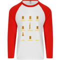 Optimism Pessimism Beer Alcohol Funny Mens L/S Baseball T-Shirt White/Red