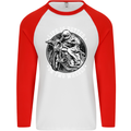 Life Is Better On Two Wheels Mens L/S Baseball T-Shirt White/Red