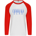 Schrodingers Cat Dead Alive Mens L/S Baseball T-Shirt White/Red