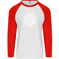 Moonchild Cancer Zodiac Mens L/S Baseball T-Shirt White/Red