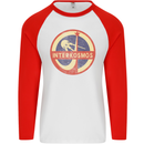 INTERKOSMOS Sputnik Soviet Space USSR CCCP Mens L/S Baseball T-Shirt White/Red
