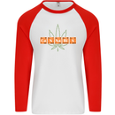 Cannabis Periodic Table Chemistry Weed Mens L/S Baseball T-Shirt White/Red