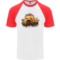 A Hairy Frogfish Mens S/S Baseball T-Shirt White/Red