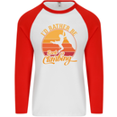 Funny Rock Climbing Climber Mens L/S Baseball T-Shirt White/Red
