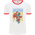 Santalorian Funny Christmas Parody Xmas Mens Ringer T-Shirt White/Red