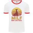 MILF Man I Love Foxes Fox Mens Ringer T-Shirt White/Red