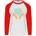 Trees Are the Answer Climate Change Mens L/S Baseball T-Shirt White/Red