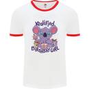 Koalified Birthday Girl 3rd 4th 5th 6th 7th 8th 9th Mens Ringer T-Shirt White/Red
