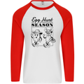 Easter Egg Hunt Season Mens L/S Baseball T-Shirt White/Red