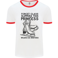 This Princess Wears Ice Skates Skater Funny Mens Ringer T-Shirt White/Red