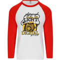 Photography Drawing With Light Photographer Mens L/S Baseball T-Shirt White/Red