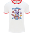Happy Easter Bunny Mens Ringer T-Shirt White/Red