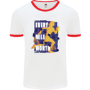 Running Every Mile Cross Country Marathon Runner Mens Ringer T-Shirt White/Red