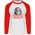 Santa Believe in the Magic Christmas Xmas Mens L/S Baseball T-Shirt White/Red