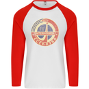 INTERKOSMOS Logo CCCP  Soviet Space USSR Mens L/S Baseball T-Shirt White/Red
