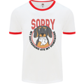 My Dachshund Ate My Homework Funny Dog Mens Ringer T-Shirt White/Red