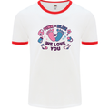 Pink or Blue New Baby Pregnancy Pregnant Mens Ringer T-Shirt White/Red