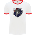 Australian Bodybuilding Flag Gym Training Spartan Mens Ringer T-Shirt White/Red