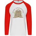 Mardi Gras Shake Your Bootie Mens L/S Baseball T-Shirt White/Red