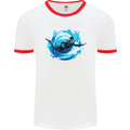 A Woman Scuba Diver Female Diving Mens Ringer T-Shirt White/Red