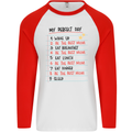 My Perfect Day Be The Best Mom Mother's Day Mens L/S Baseball T-Shirt White/Red