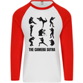 Camera Sutra Funny Photographer Photography Mens L/S Baseball T-Shirt White/Red