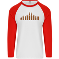 Bullets Hunting Army Military Sniper Mens L/S Baseball T-Shirt White/Red
