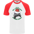 Christmas Gamer Pyjama Video Game Joypad Xmas Mens S/S Baseball T-Shirt White/Red