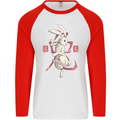 Chinese Zodiac Shengxiao Year of the Rabbit Mens L/S Baseball T-Shirt White/Red