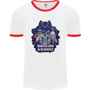 Dungeons & Bunnies Role Play Games RPG Mens Ringer T-Shirt White/Red