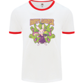 Trippy Easter Magic Mushrooms LSD Mens Ringer T-Shirt White/Red