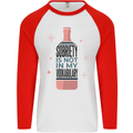 Vodka Sobriety Vodkabulary Alcohol Mens L/S Baseball T-Shirt White/Red