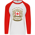 All Men Are Born Equal Canadian Canada Mens L/S Baseball T-Shirt White/Red