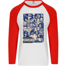 Rap Collage Hip Hop Music Mens L/S Baseball T-Shirt White/Red