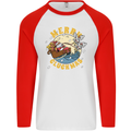 Funny Chickens Merry Cluckmas Mens L/S Baseball T-Shirt White/Red