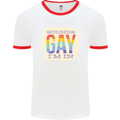 Sounds Gay Im In Funny LGBT Gay Pride Mens Ringer T-Shirt White/Red