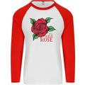 I'm a Wild Rose Mens L/S Baseball T-Shirt White/Red